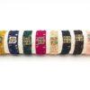 Bijou en crochet. Bracelets réalisés en crochet. Brodés avec des perles naturelles et estampe en laiton. Faits à la main et made in France.