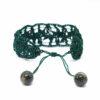 Bijou en crochet. Bracelet vert émeraude réalisé en crochet. Monté avec des perles naturelles et perles de rocaille. Fait à la main et made in France.